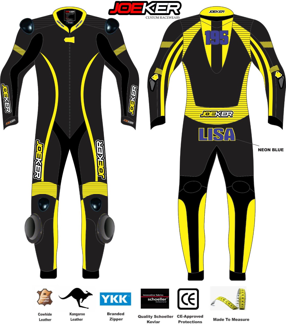 2022-01 Lisa neon Suit gelb Damen Airbag